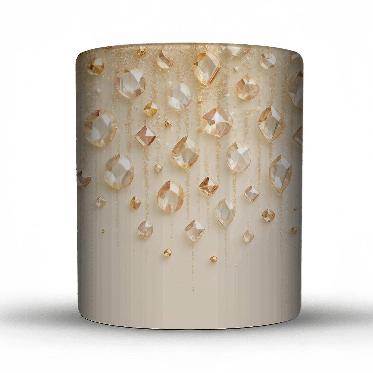 Champagne Crystal Confetti Cascade novelty coffee mugs