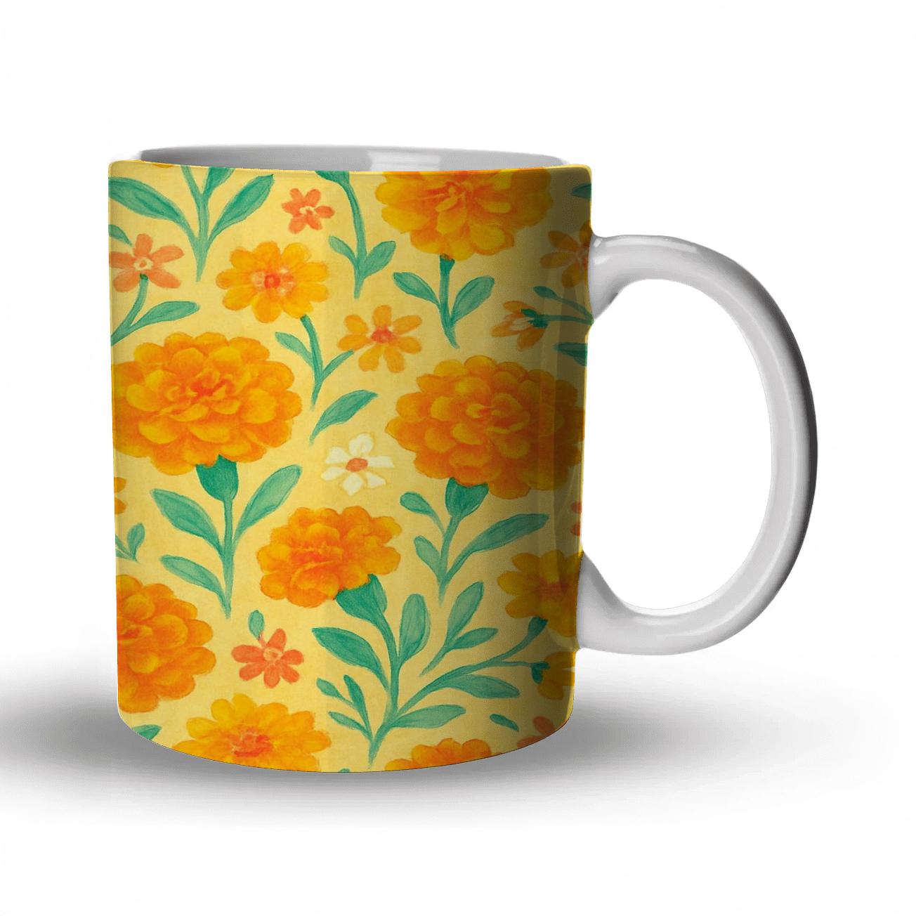 Citrus Marigold Market personalized mugs