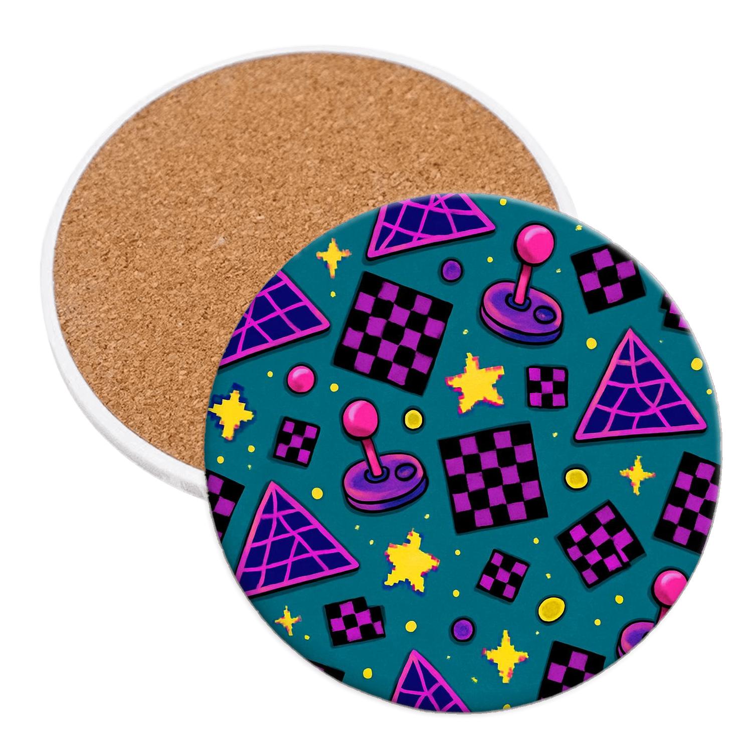 Arcade Floor Geometry Rush stone coaster collections