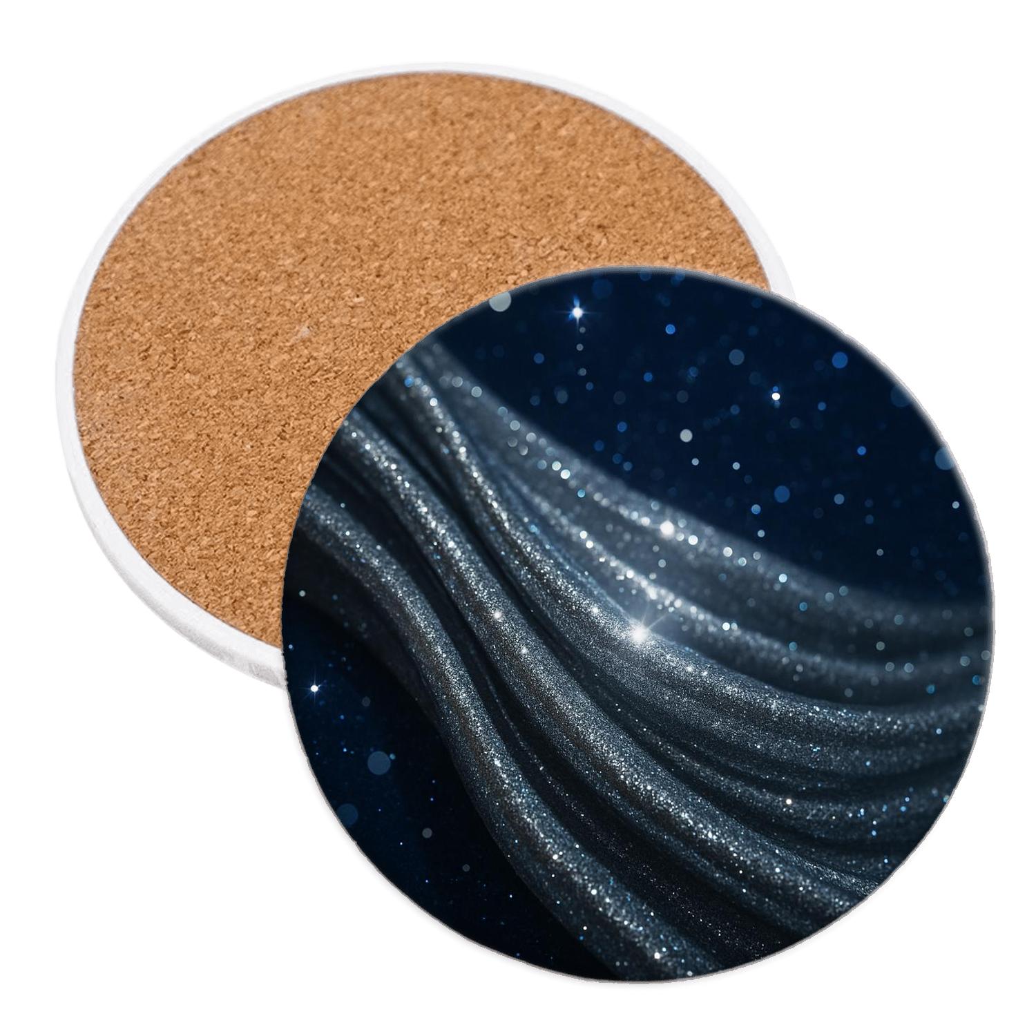 Silver Disco Nebula Drapes absorbent drink coasters
