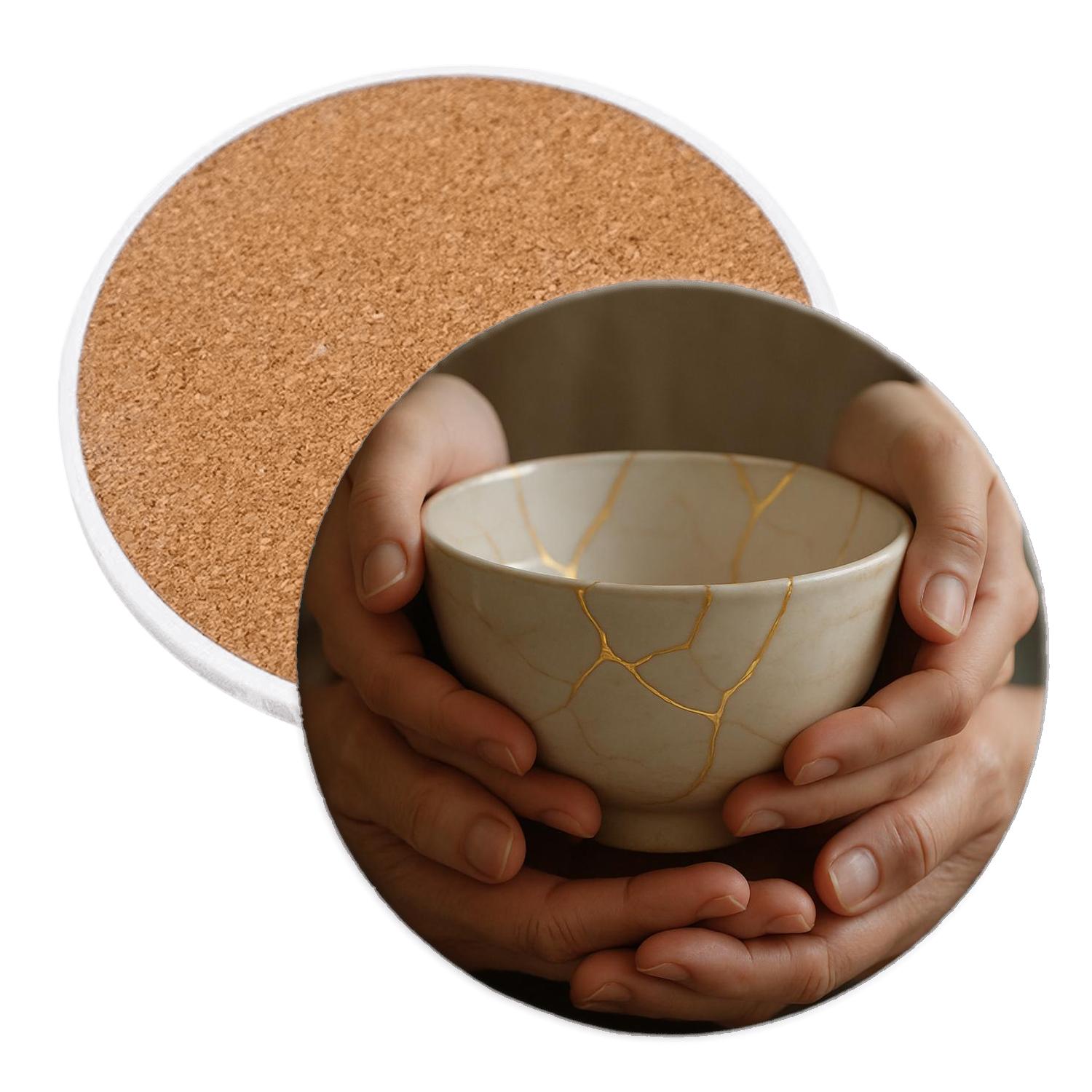 Porcelain Cracks Filled With Light A Mothers Tender Repair Of Every Hurt decorative beverage coasters