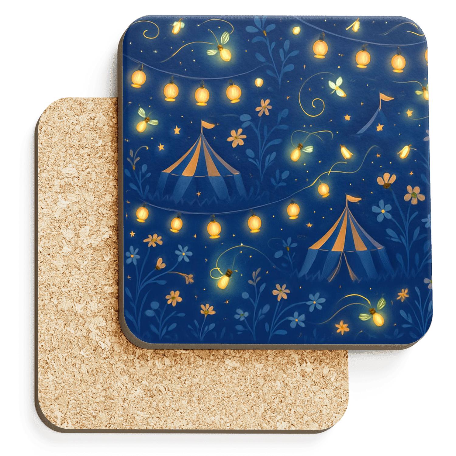 Midsummer Firefly Carnival elegant tabletop coasters