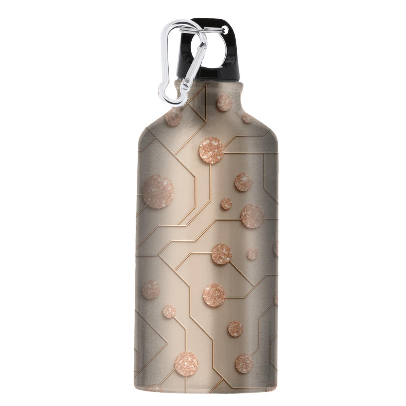 Rose Gold Prism Confetti Circuit sports bottles for gifts