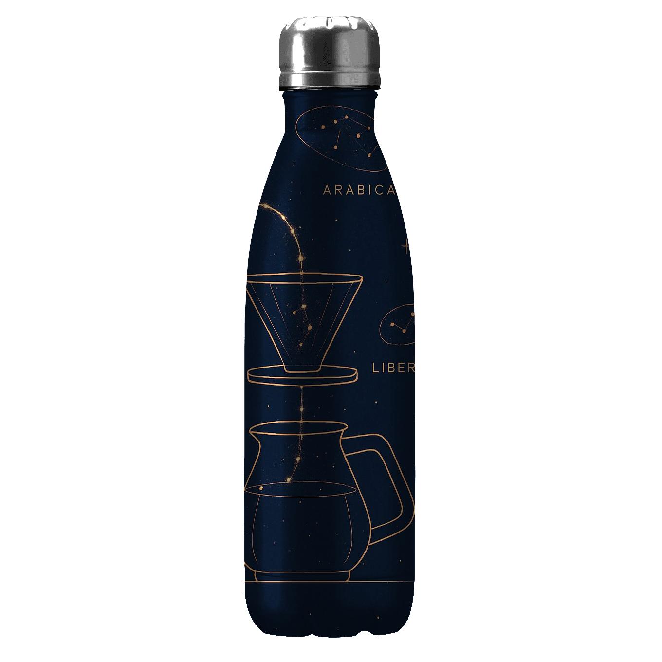 Cosmic Pour Over Cartography water bottles with lids