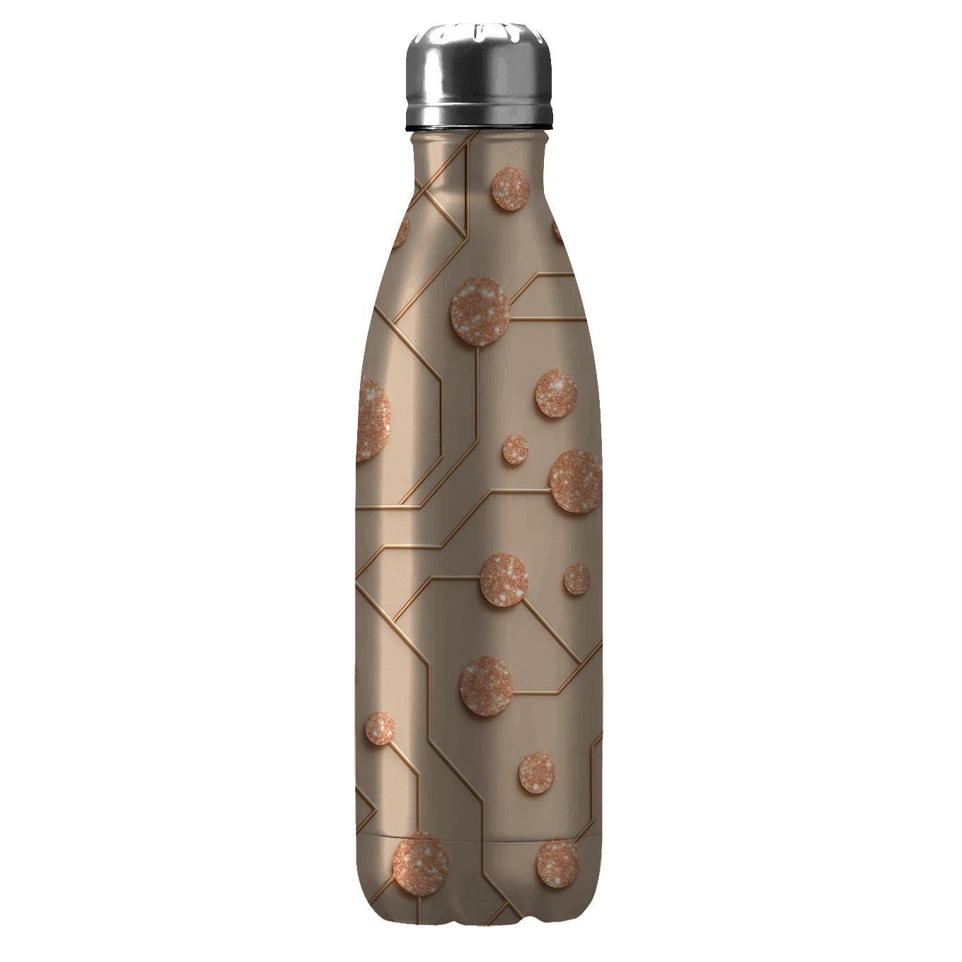 Rose Gold Prism Confetti Circuit custom water bottles