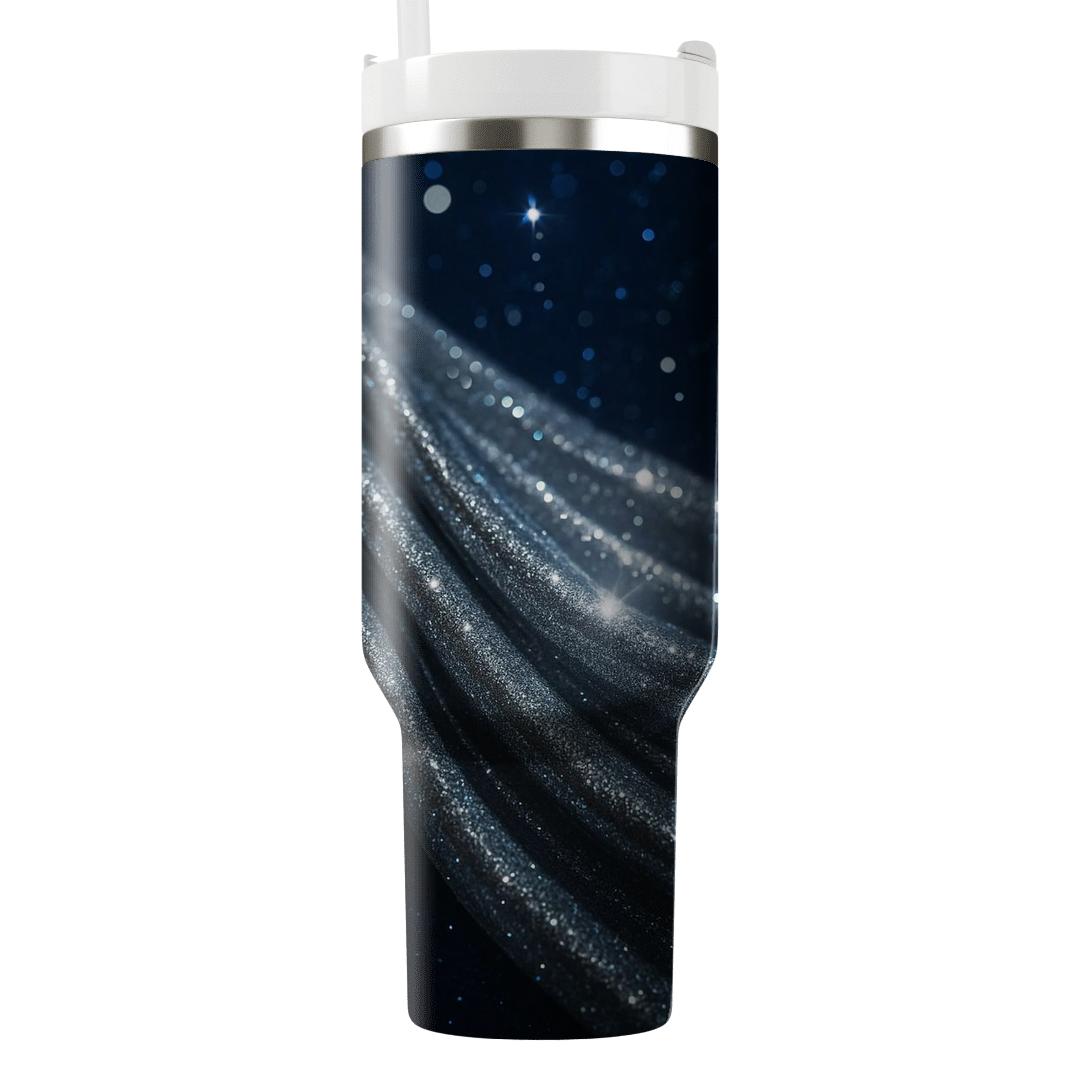 Silver Disco Nebula Drapes personalized tumblers