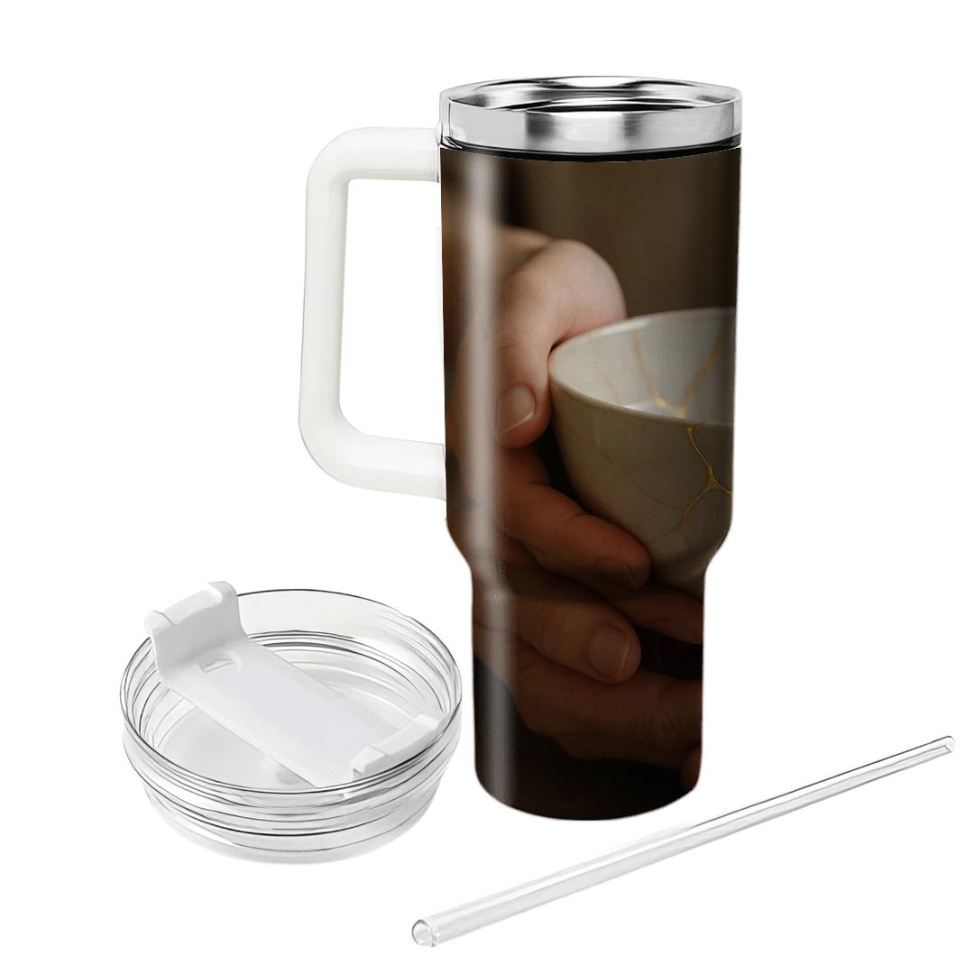 Porcelain Cracks Filled With Light A Mothers Tender Repair Of Every Hurt unique tumblers