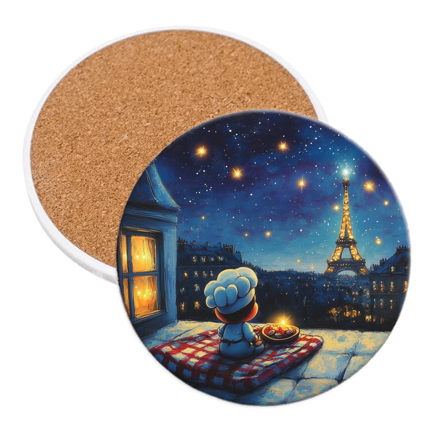 Remy In The Paris Rooftop Star Picnic stone coaster collections