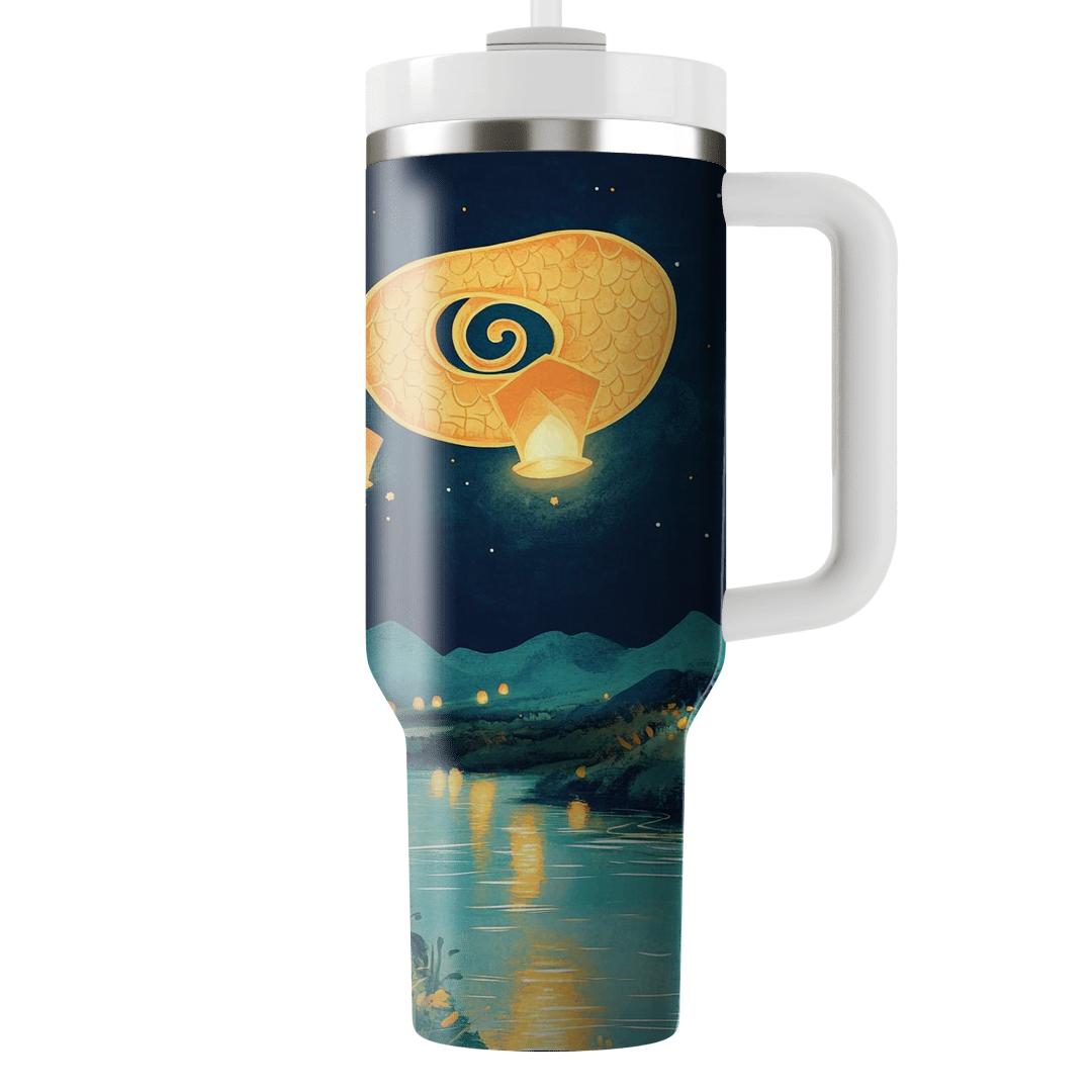 Mulan And Mushu Lantern Sky Parade tumblers for gifts