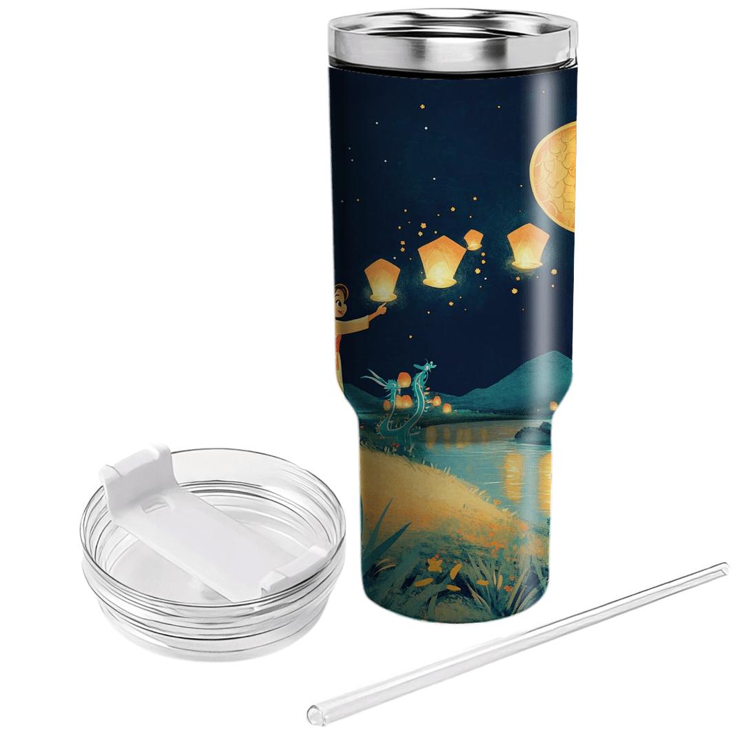 Mulan And Mushu Lantern Sky Parade tumblers for gifts