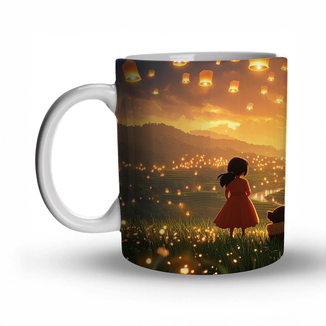 Raya And Tuk Tuk Lantern Skyway Disney Inspired premium drinkware mugs