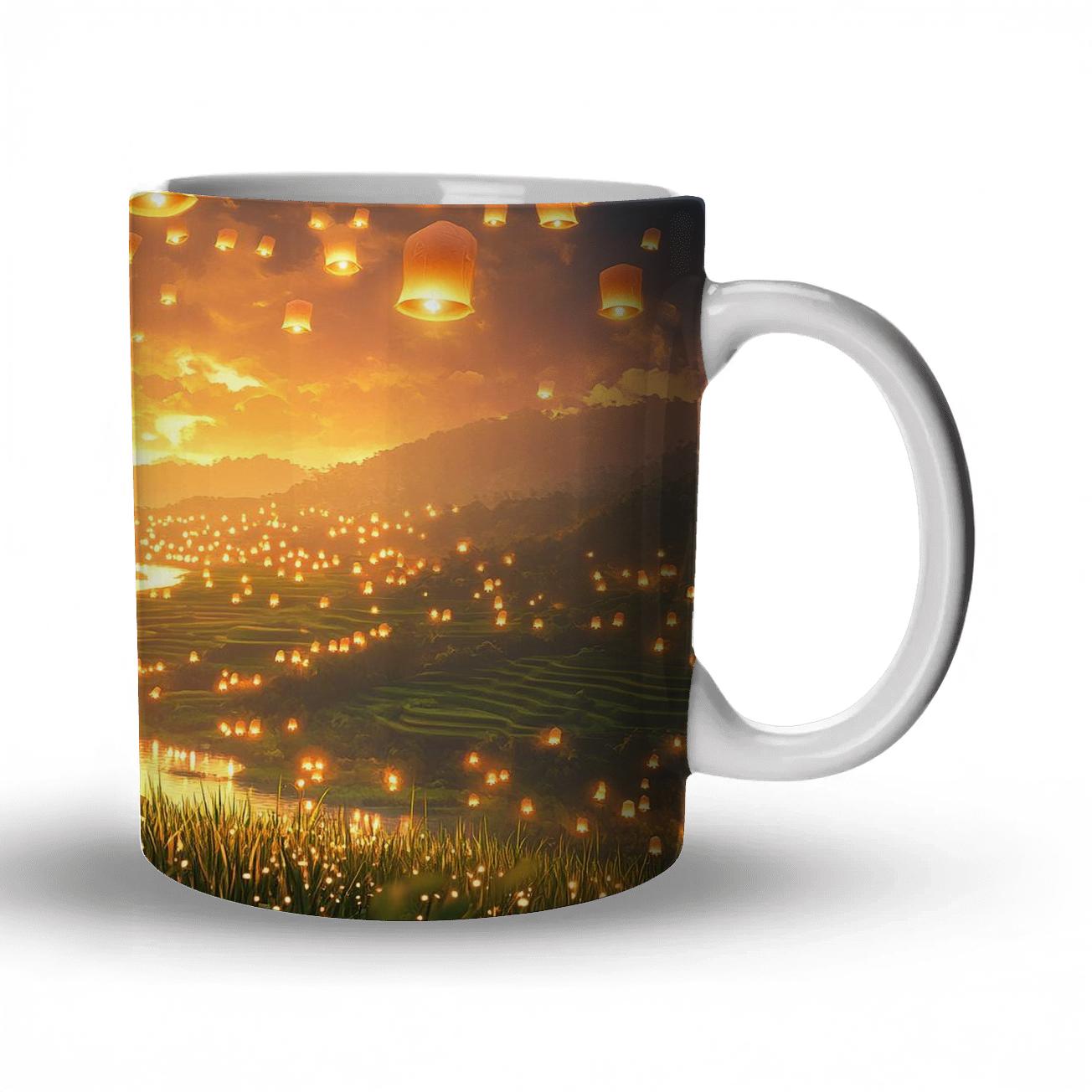 Raya And Tuk Tuk Lantern Skyway Disney Inspired premium drinkware mugs