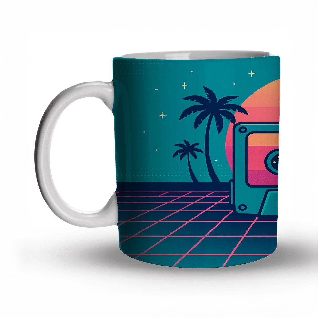 Cassette Rainbow Grid ceramic coffee mugs
