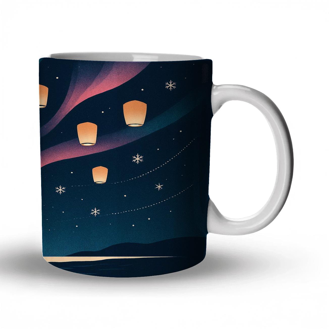 Aurora Paper Lantern Treaty personalized mugs