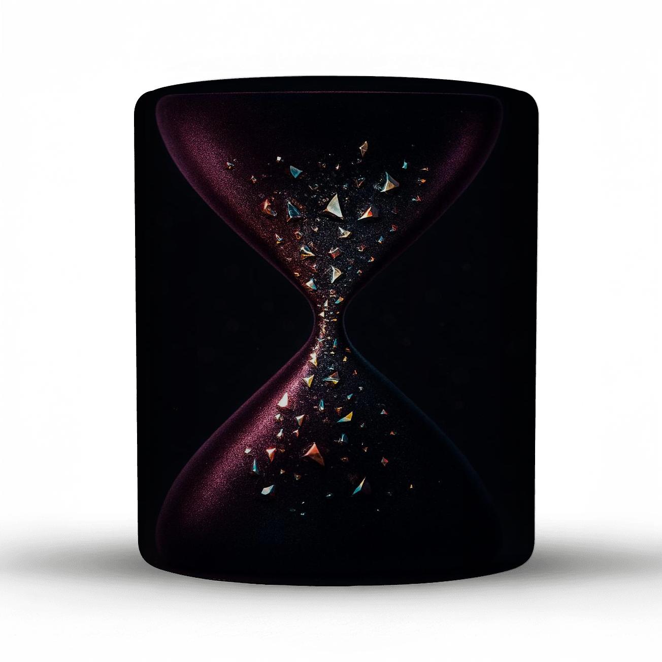 Velvet Prism Glitter Hourglass personalized mugs