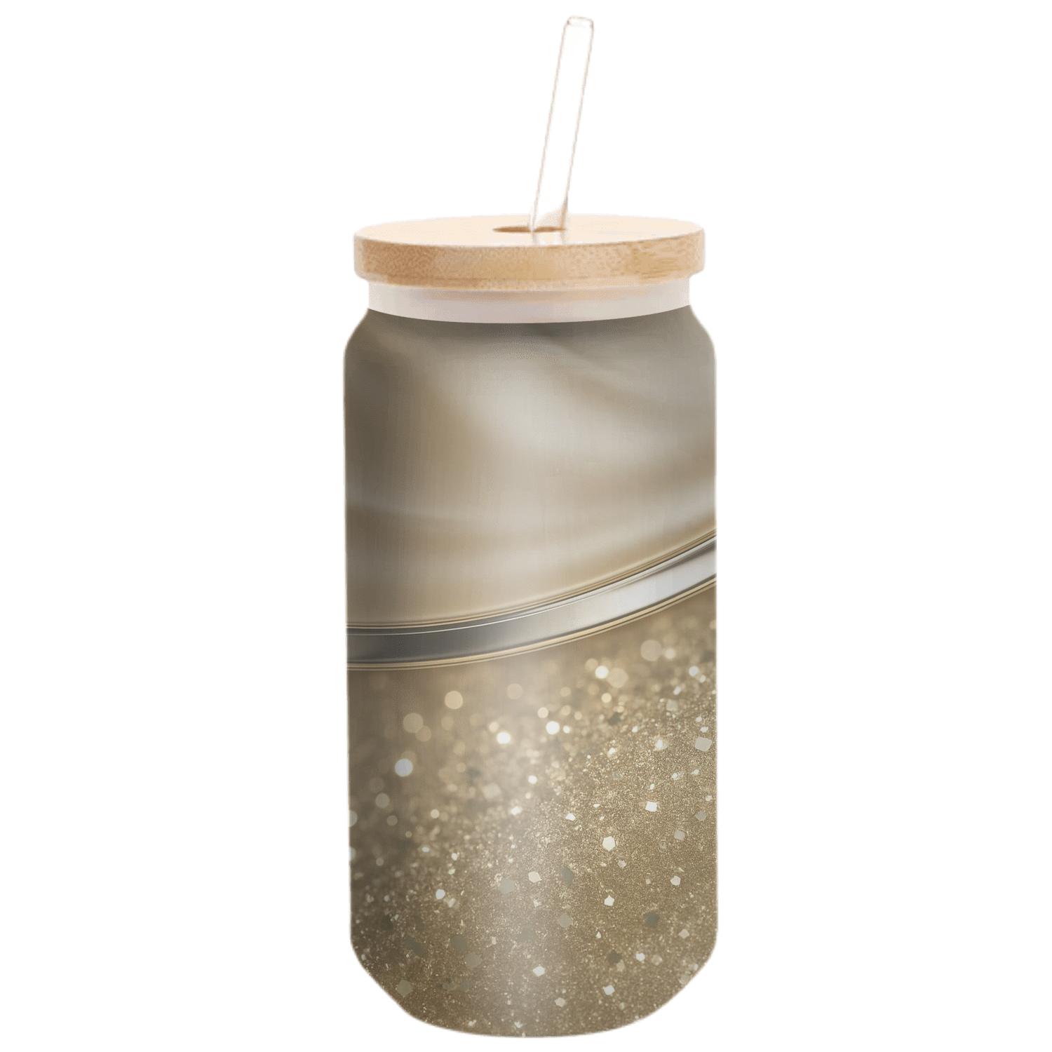 Champagne Chrome Confetti Drift insulated glass vessels