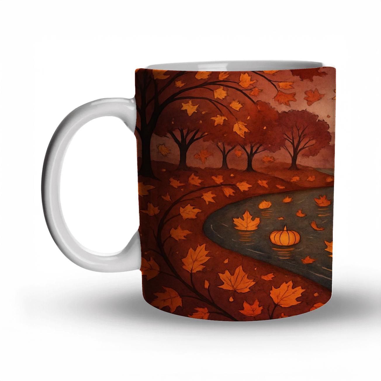 Autumn Lantern River Parade decorative mug sets