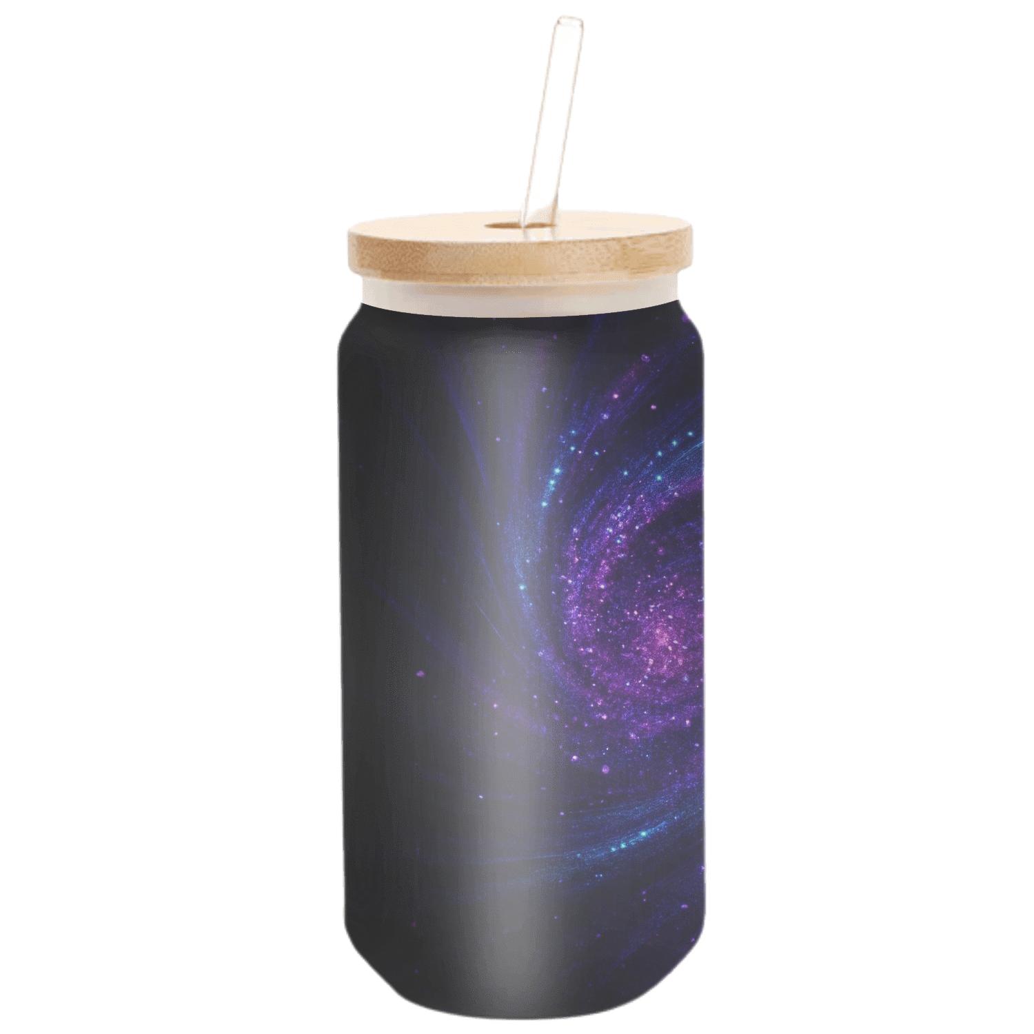 Electric Amethyst Sequin Nebula handcrafted glassware drinkware