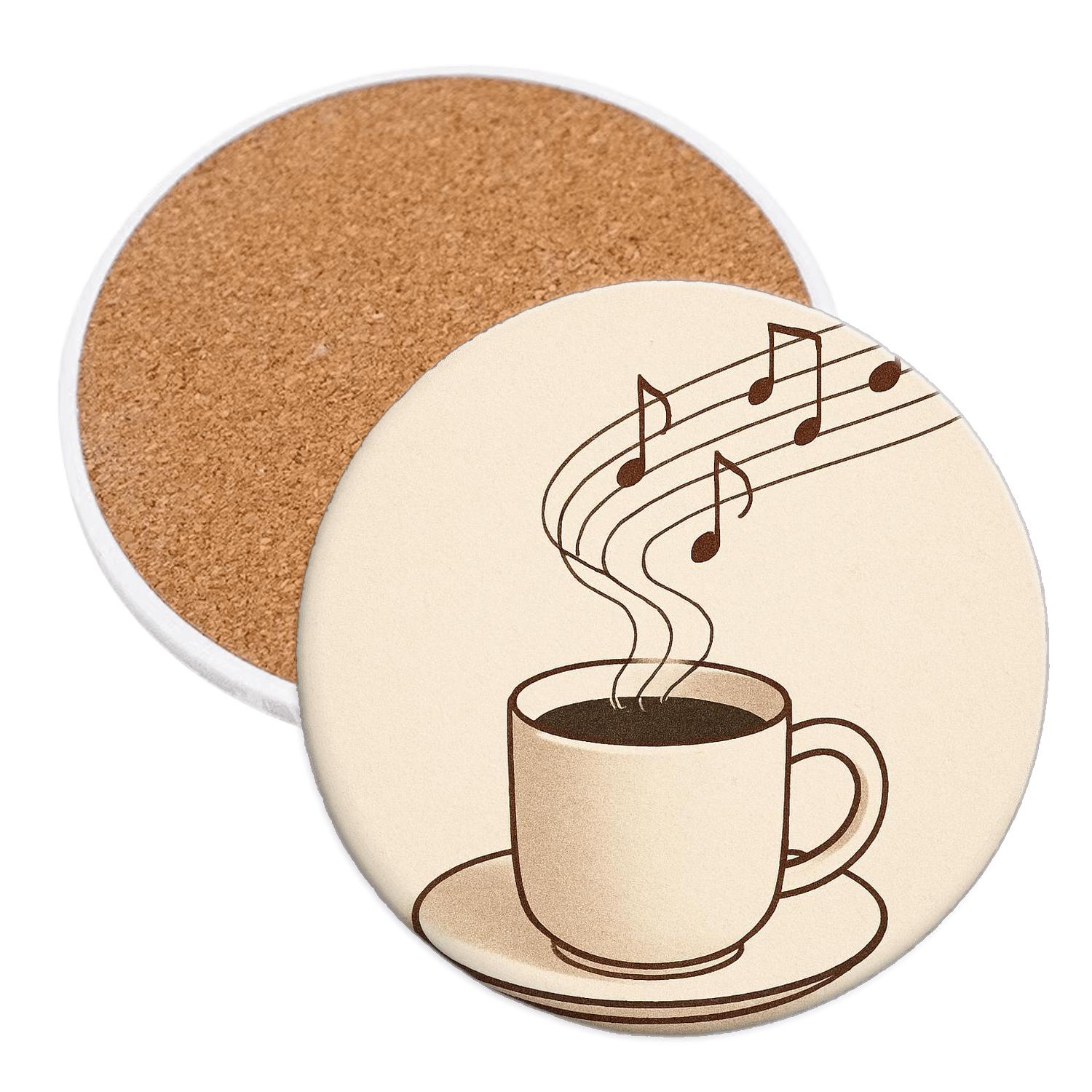 Silent Steam Symphony custom engraved coasters