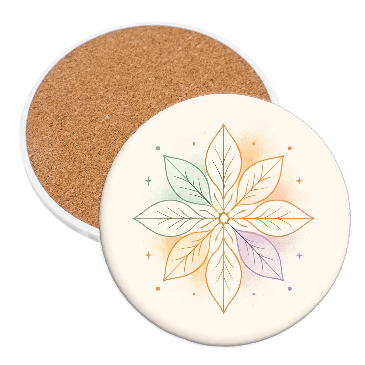 Equinox Color Bloom Nowruz Meets Holi absorbent drink coasters