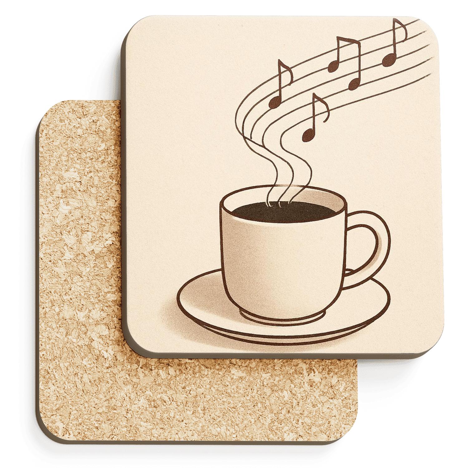 Silent Steam Symphony personalized drink coasters