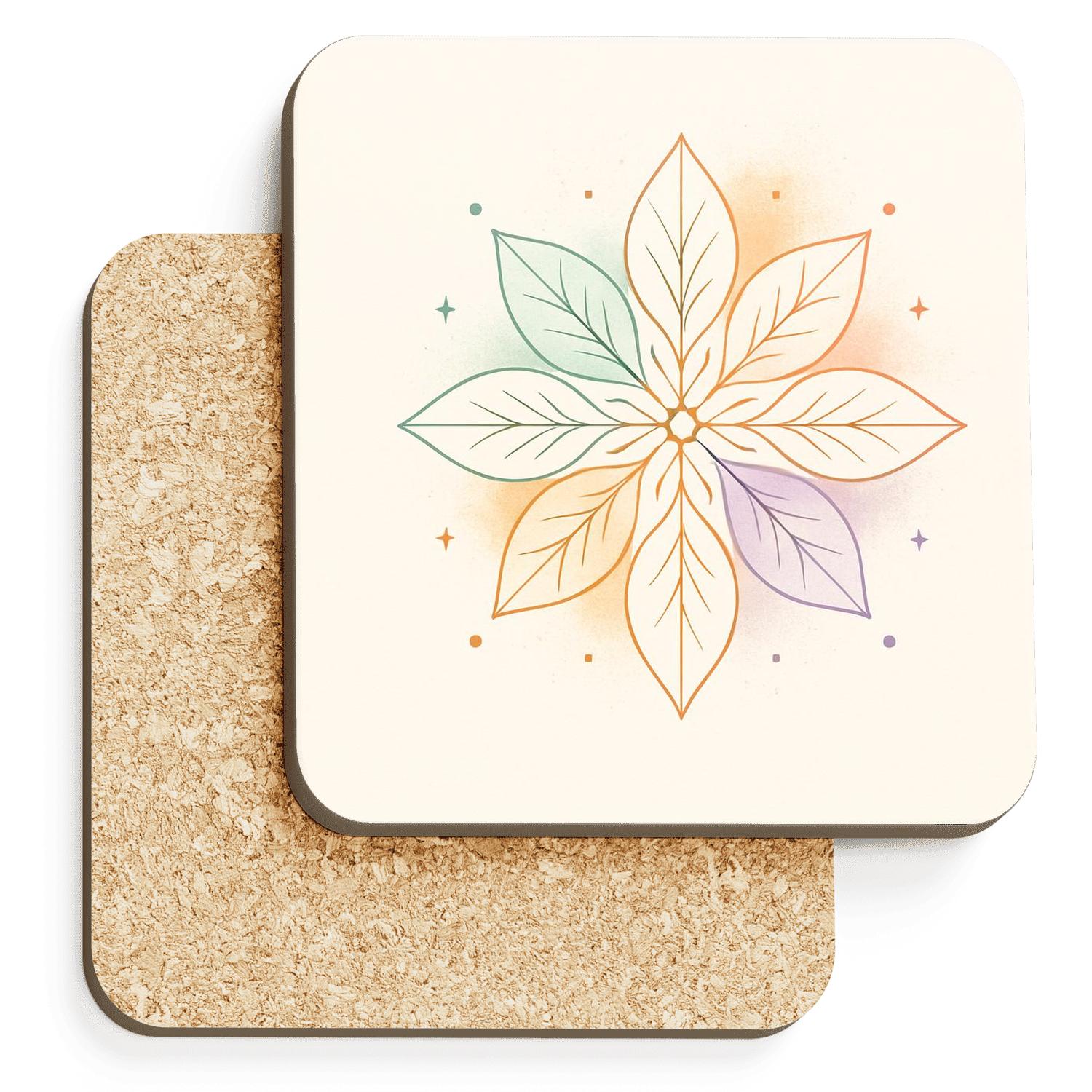 Equinox Color Bloom Nowruz Meets Holi absorbent drink coasters