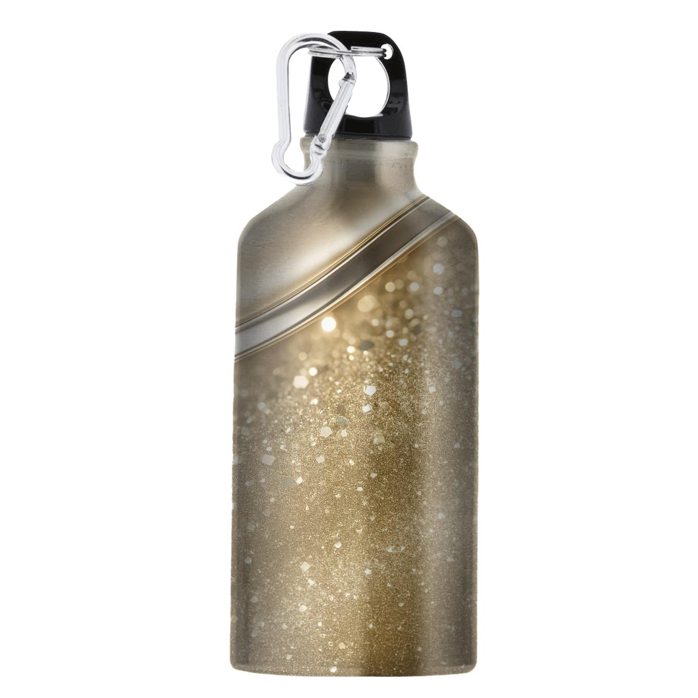 Champagne Chrome Confetti Drift sports bottles for gifts