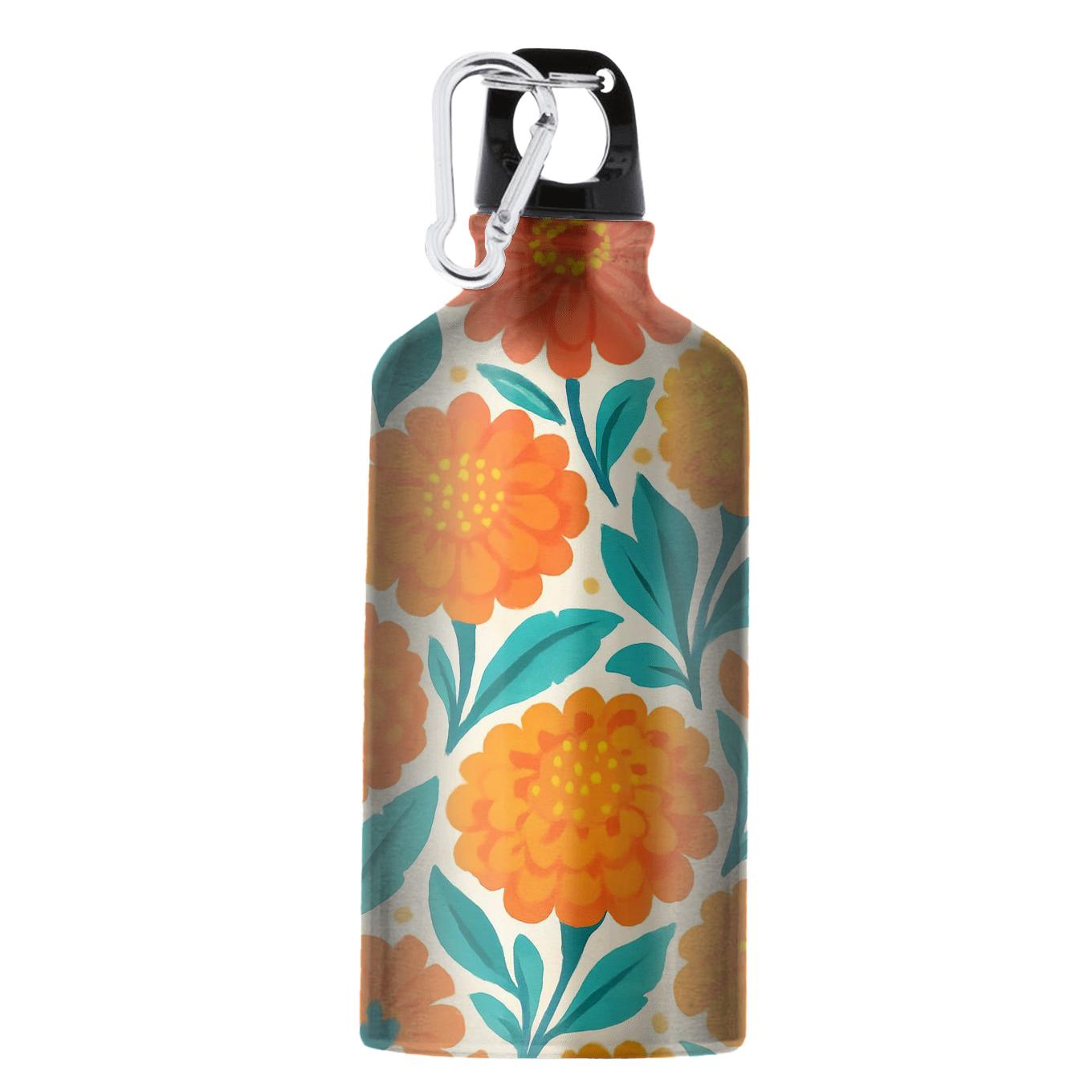 Citrus Zinnia Carnival personalized sports bottles