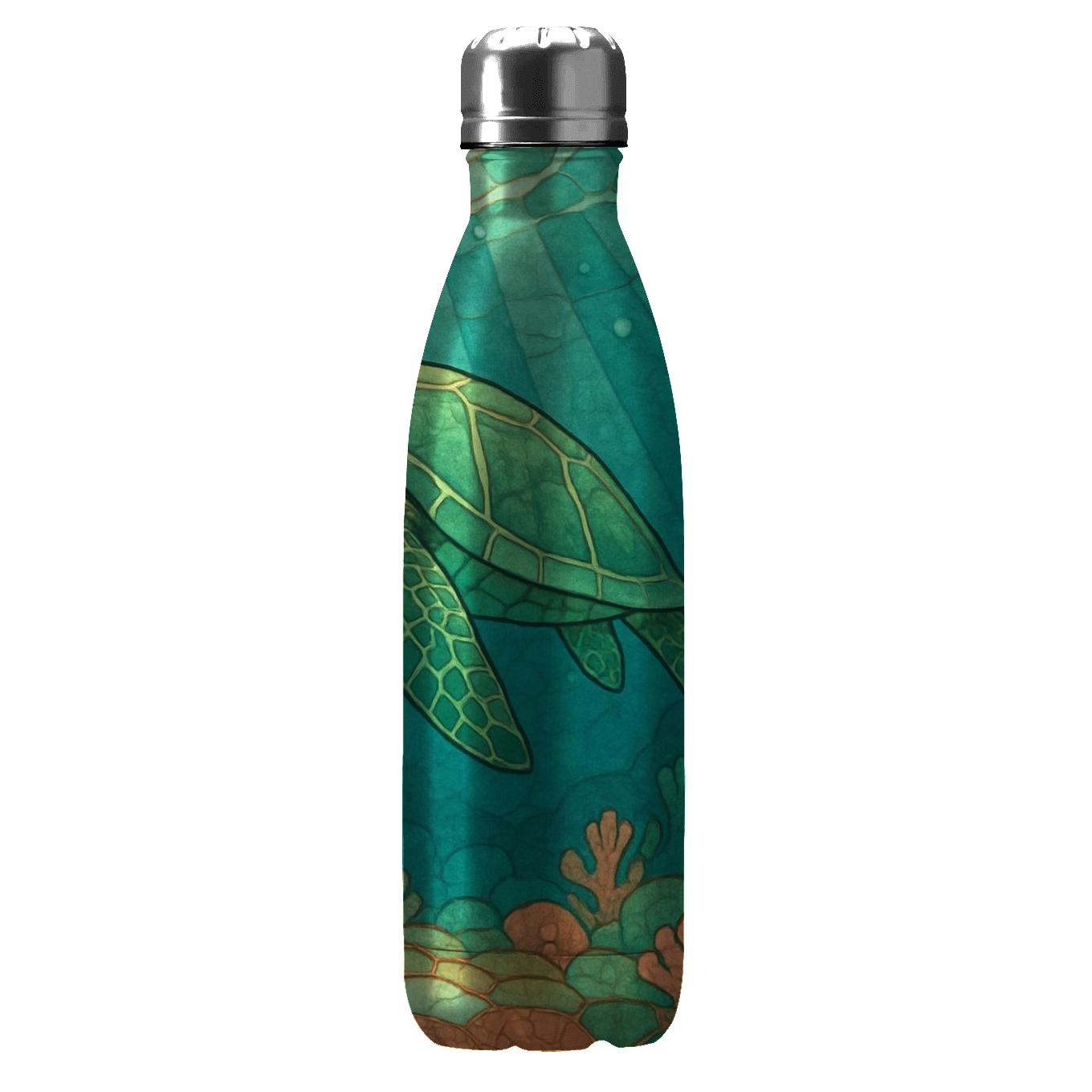 Aurora Reef Sea Turtle Mosaic water bottles for gifts