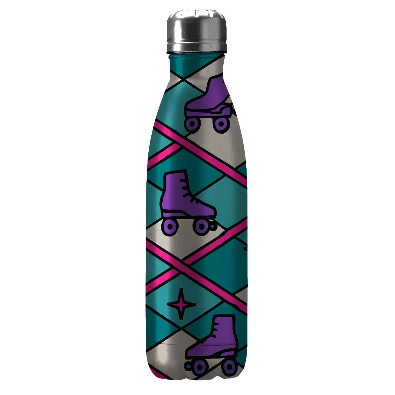 Roller Rink Tile Groove personalized water bottles