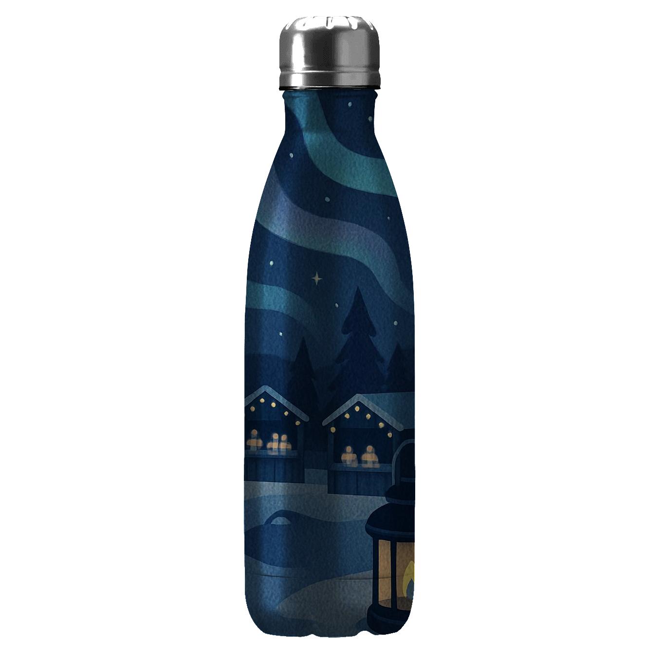 Winter Aurora Knit Market decorative water bottles