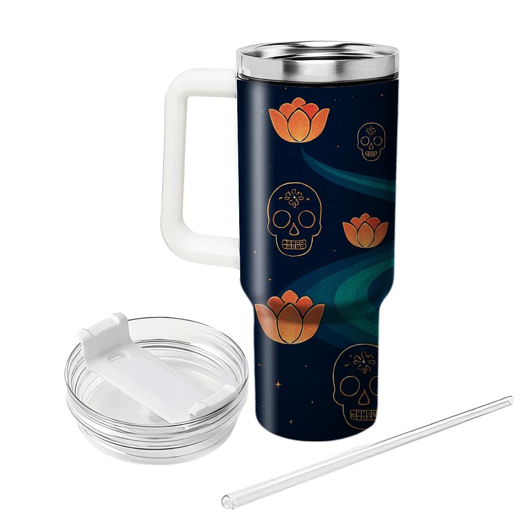 Aurora Lantern Reverie Obon Meets Day Of The Dead tumblers for gifts