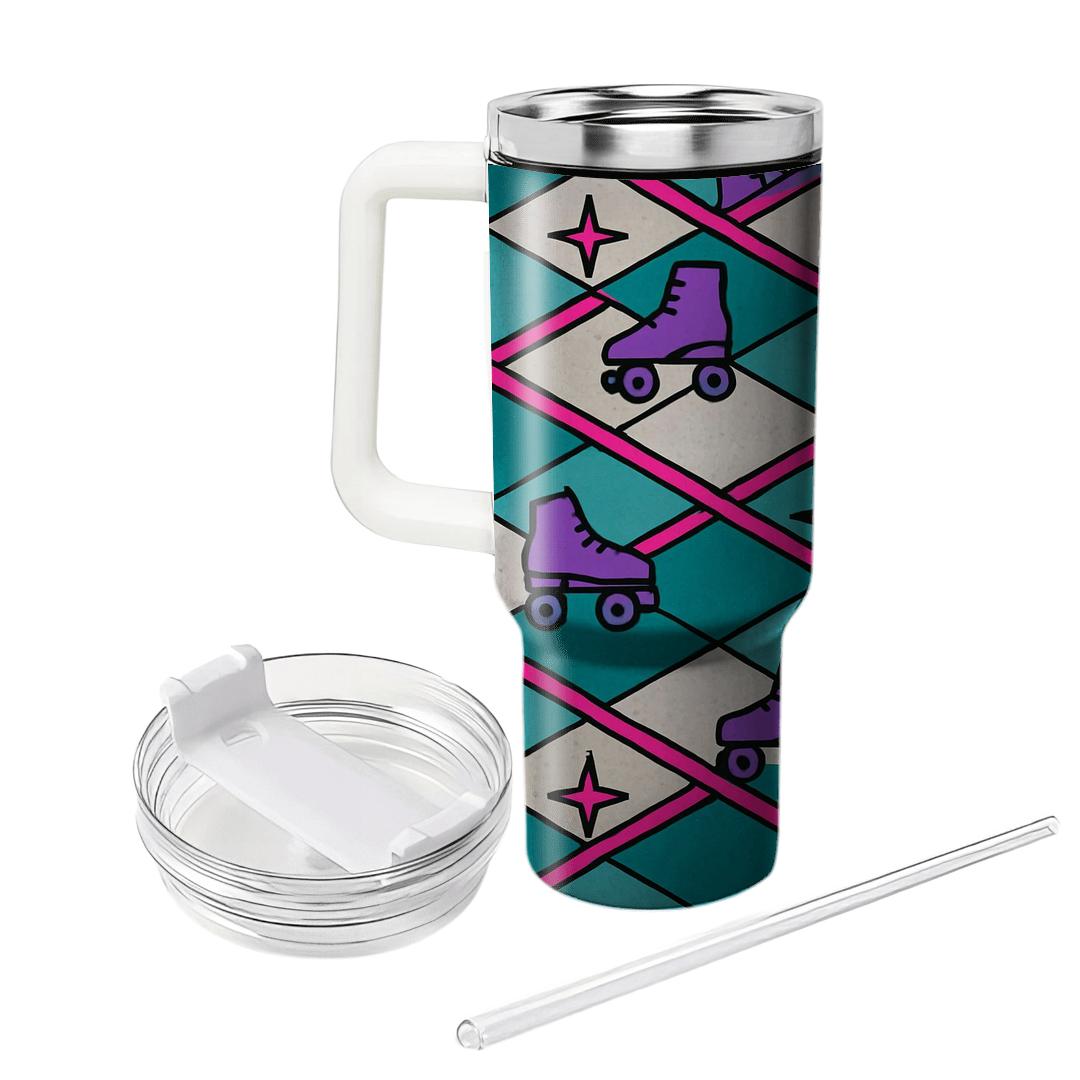 Roller Rink Tile Groove personalized tumblers