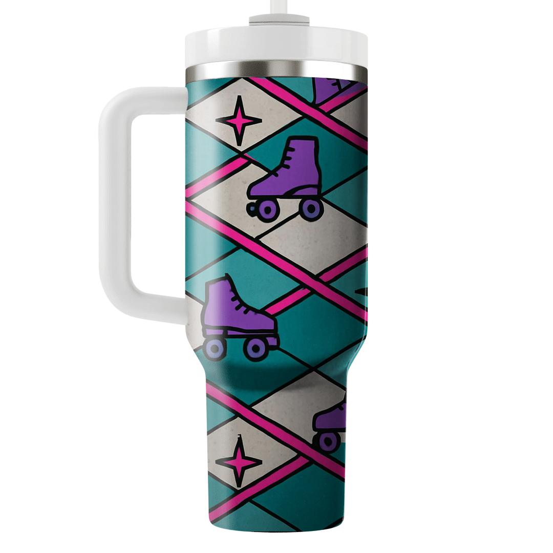Roller Rink Tile Groove personalized tumblers