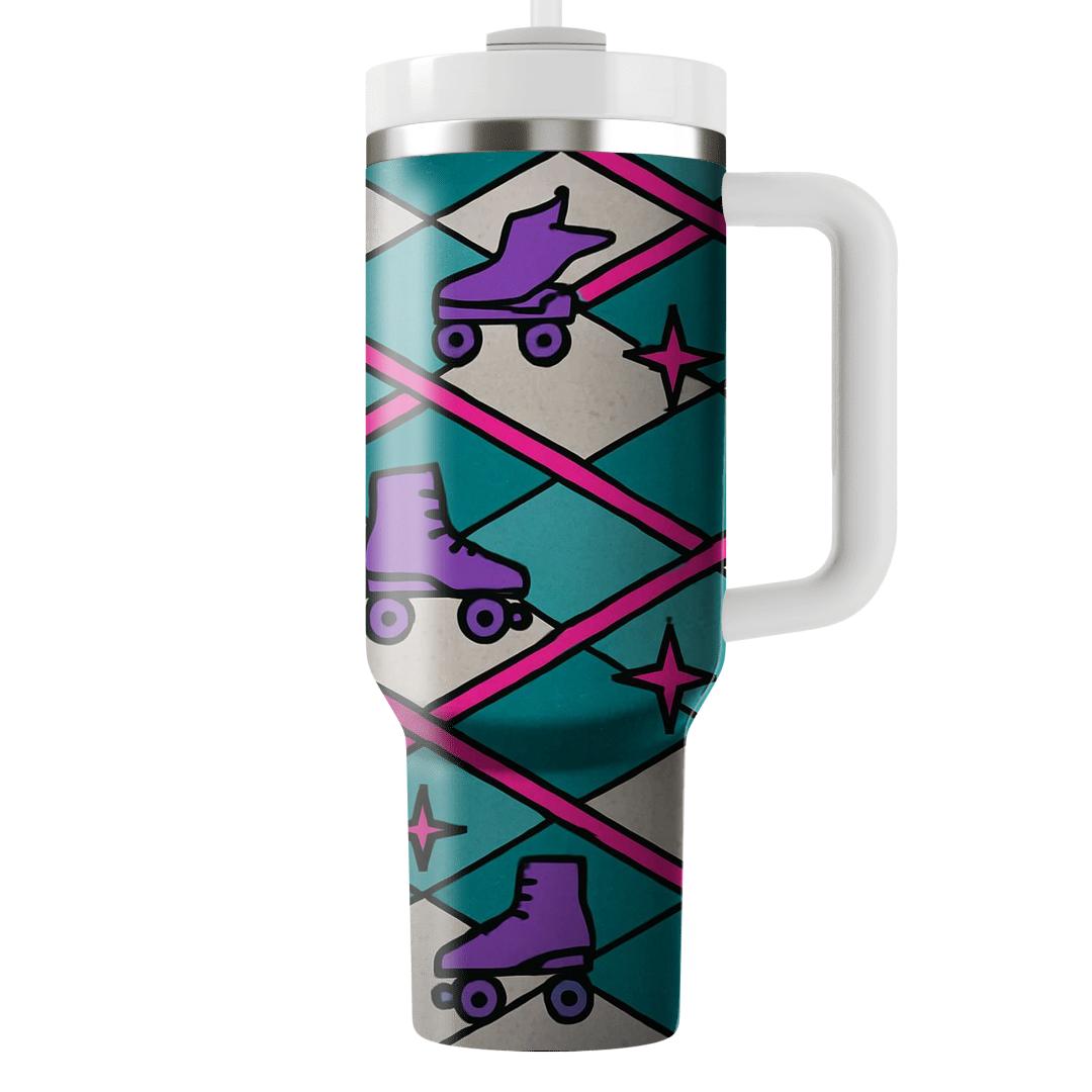 Roller Rink Tile Groove personalized tumblers