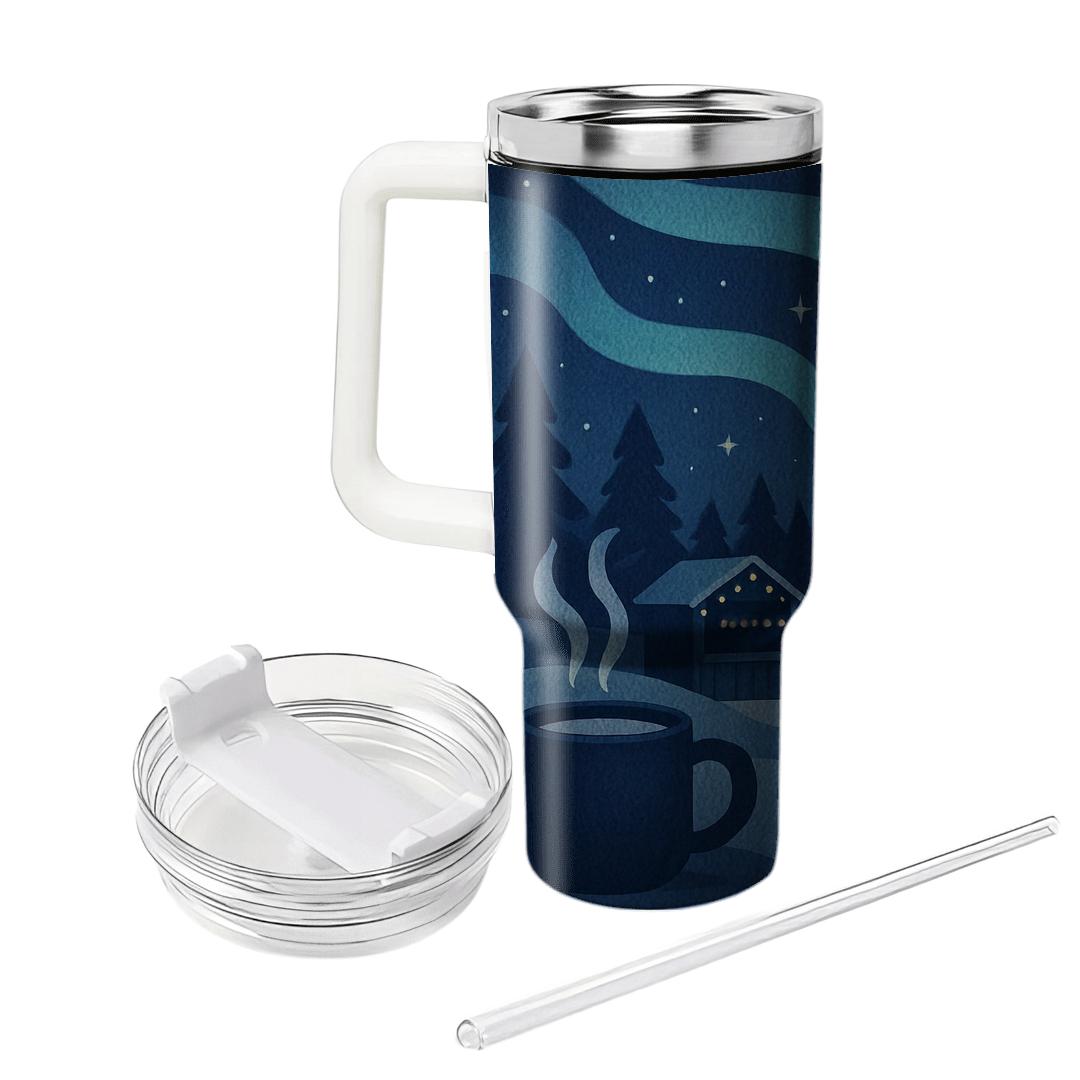 Winter Aurora Knit Market tumblers with lids