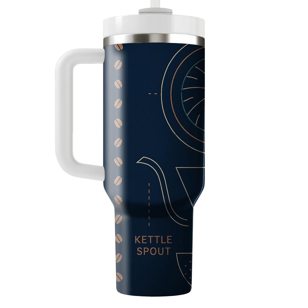 Geometric Pour Over Blueprint personalized tumblers