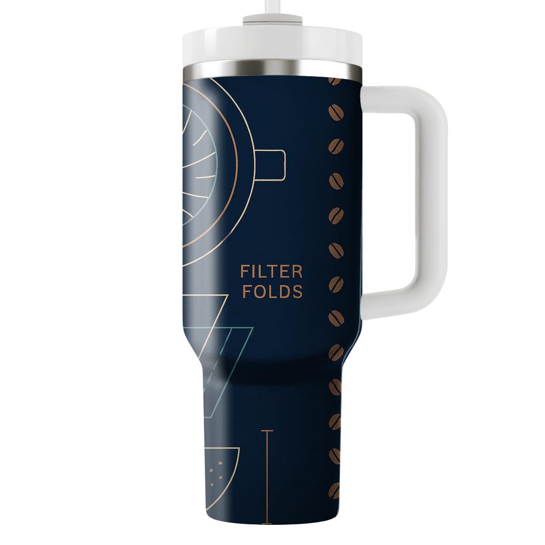 Geometric Pour Over Blueprint personalized tumblers