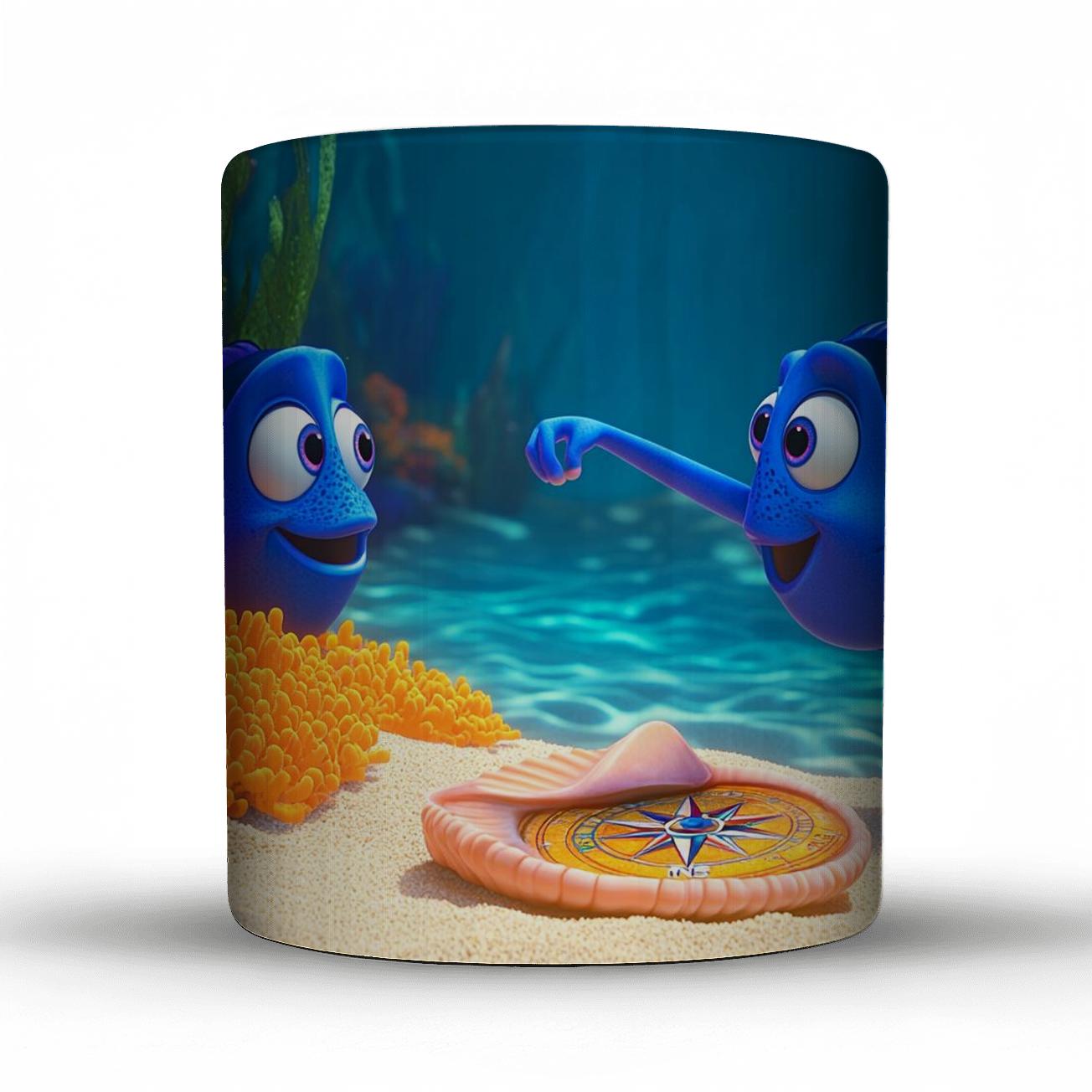 Dory And Hank Coral Compass Adventure personalized mugs
