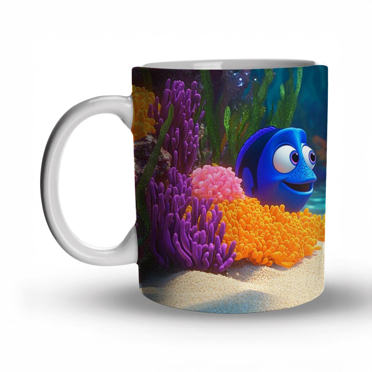 Dory And Hank Coral Compass Adventure personalized mugs