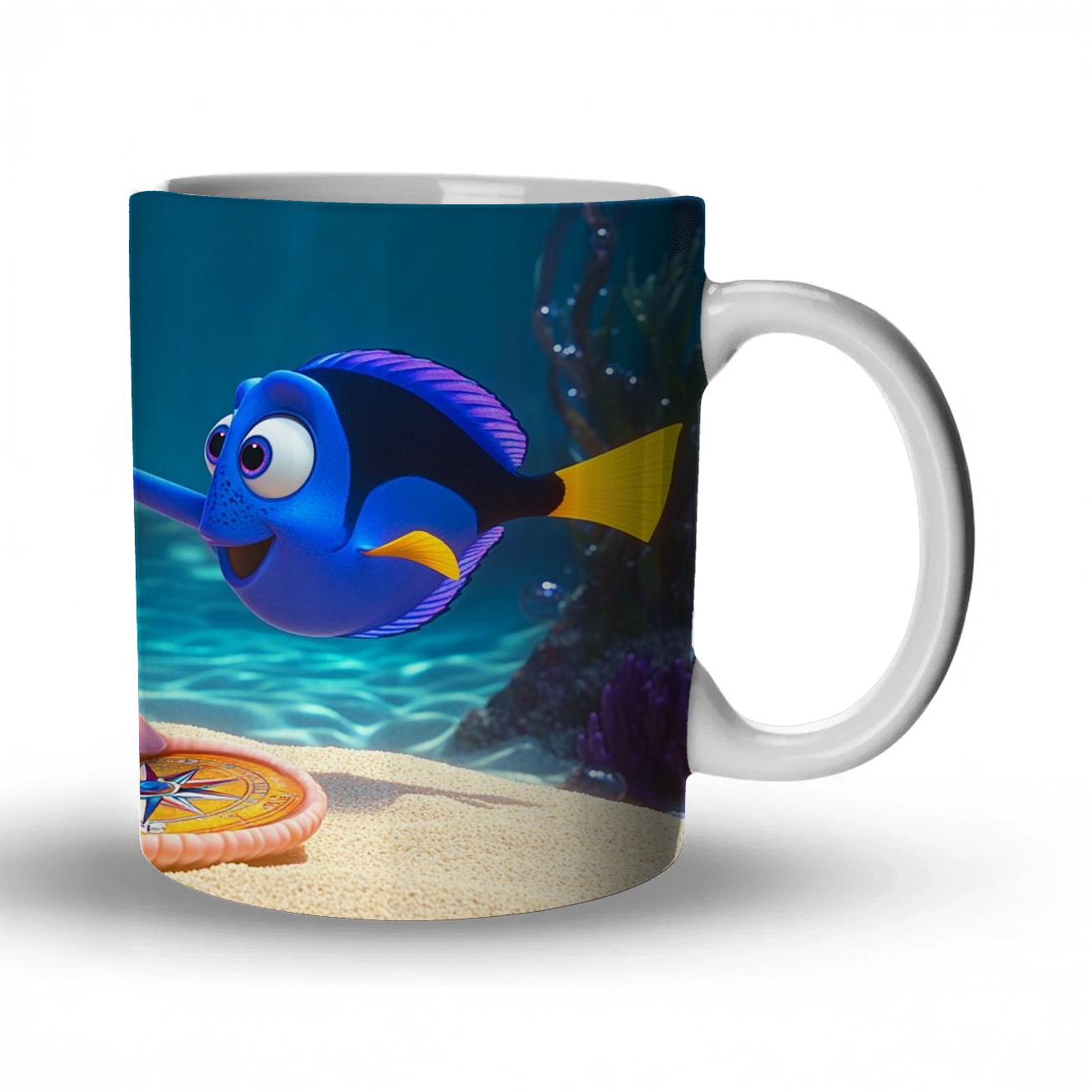 Dory And Hank Coral Compass Adventure personalized mugs