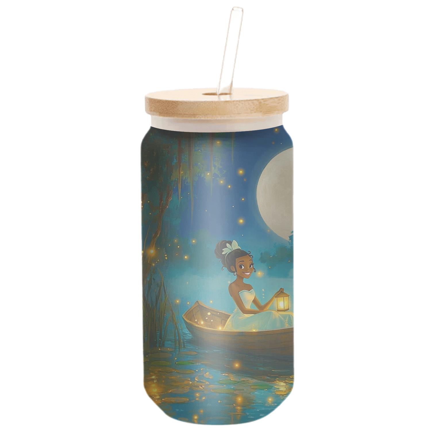 Princess Tiana Bayou Firefly Moonboat Disney Inspired insulated glass vessels
