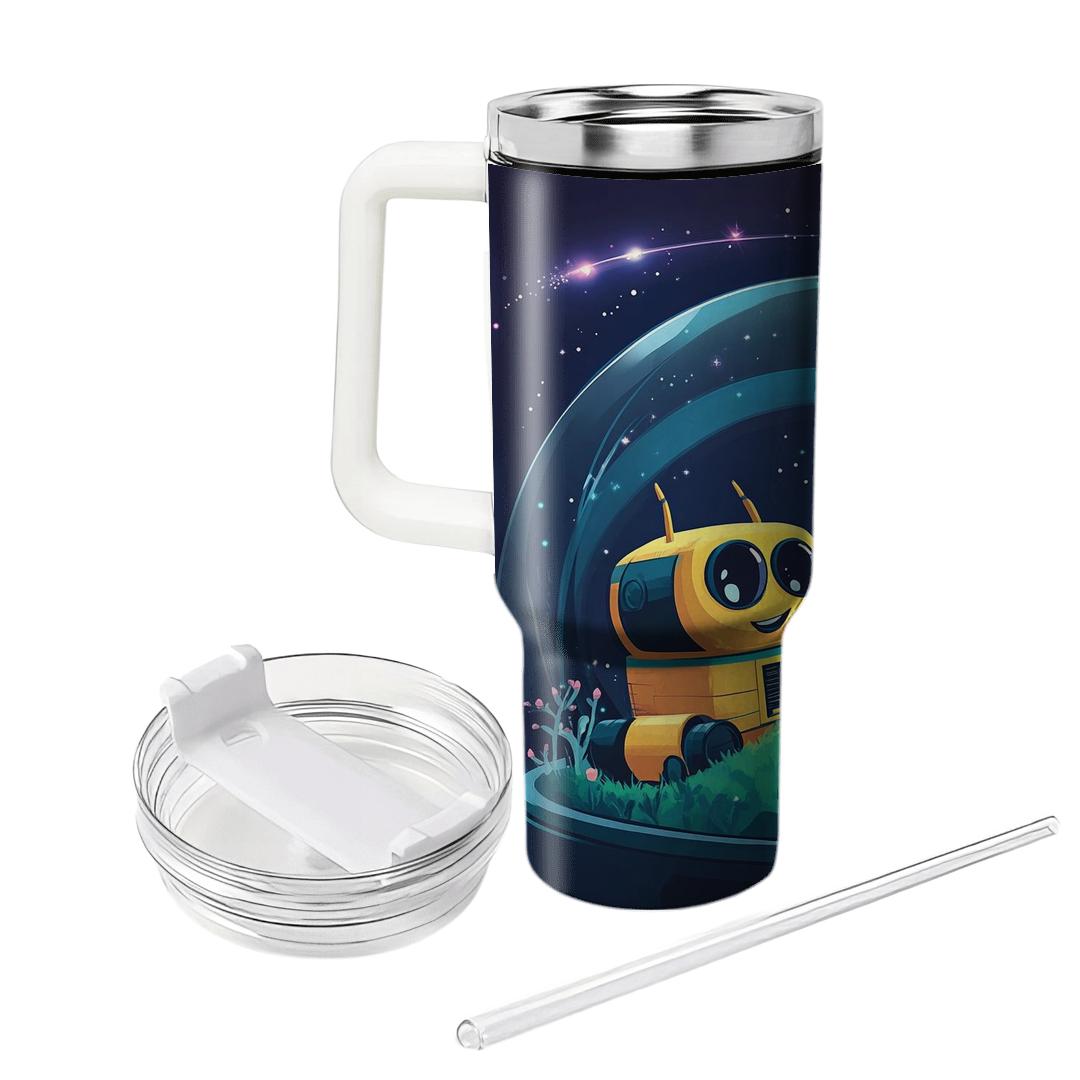 WALL E And EVE Stardust Garden Picnic Disney Inspired unique tumblers