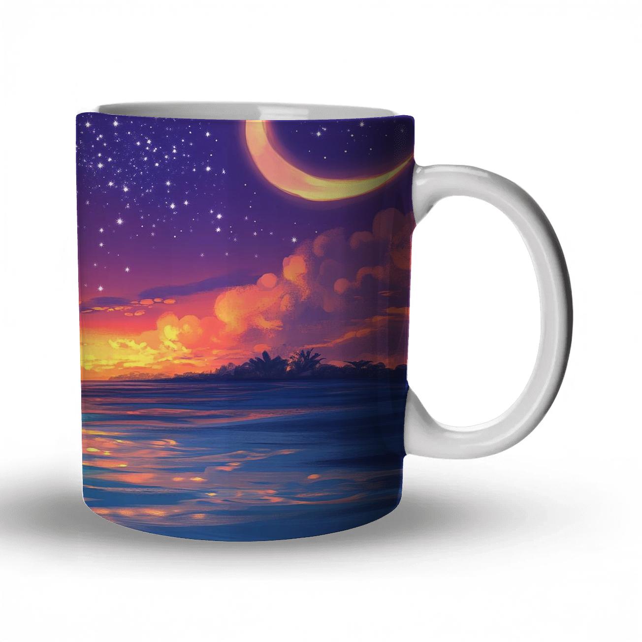 Stitch Starry Surf Night Disney Inspired novelty coffee mugs