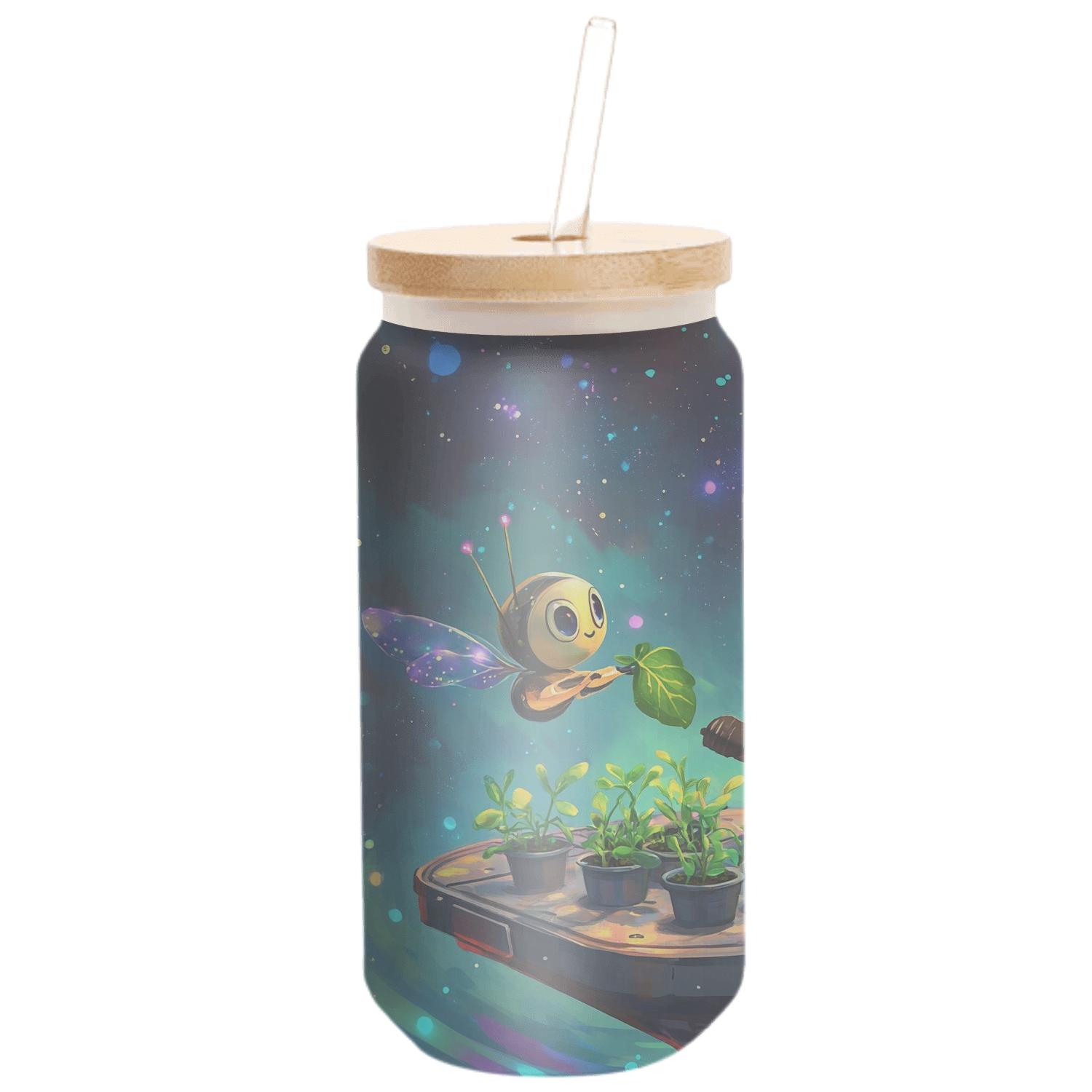 WALL E And EVE Stardust Garden Picnic handcrafted glassware drinkware