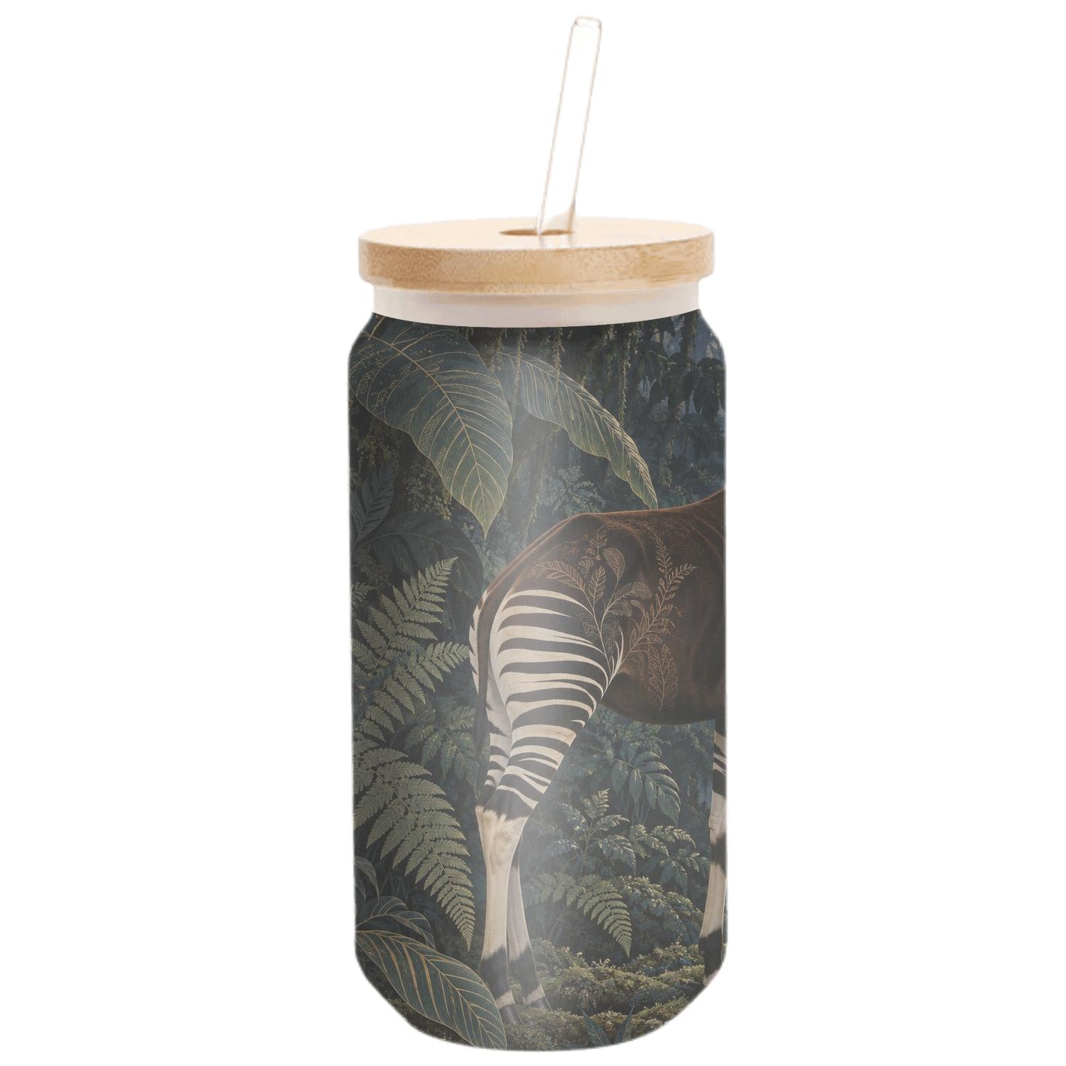 Moonlit Okapi Forest Weave glassware drinkware [AI-654e2247-2288416a412a]