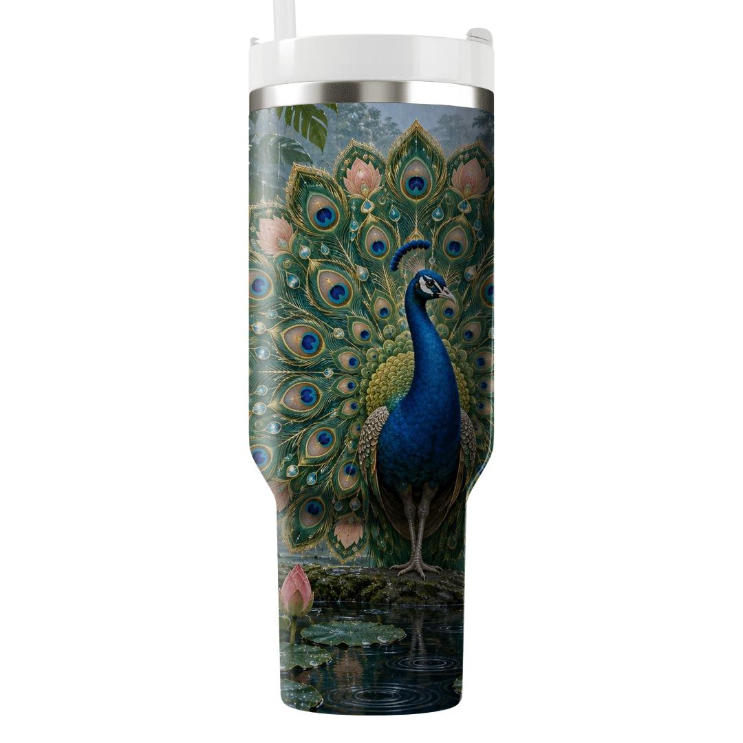 Monsoon Peacock Lotus Mandala decorative tumblers [AI-624c6645-0977538fda4a]