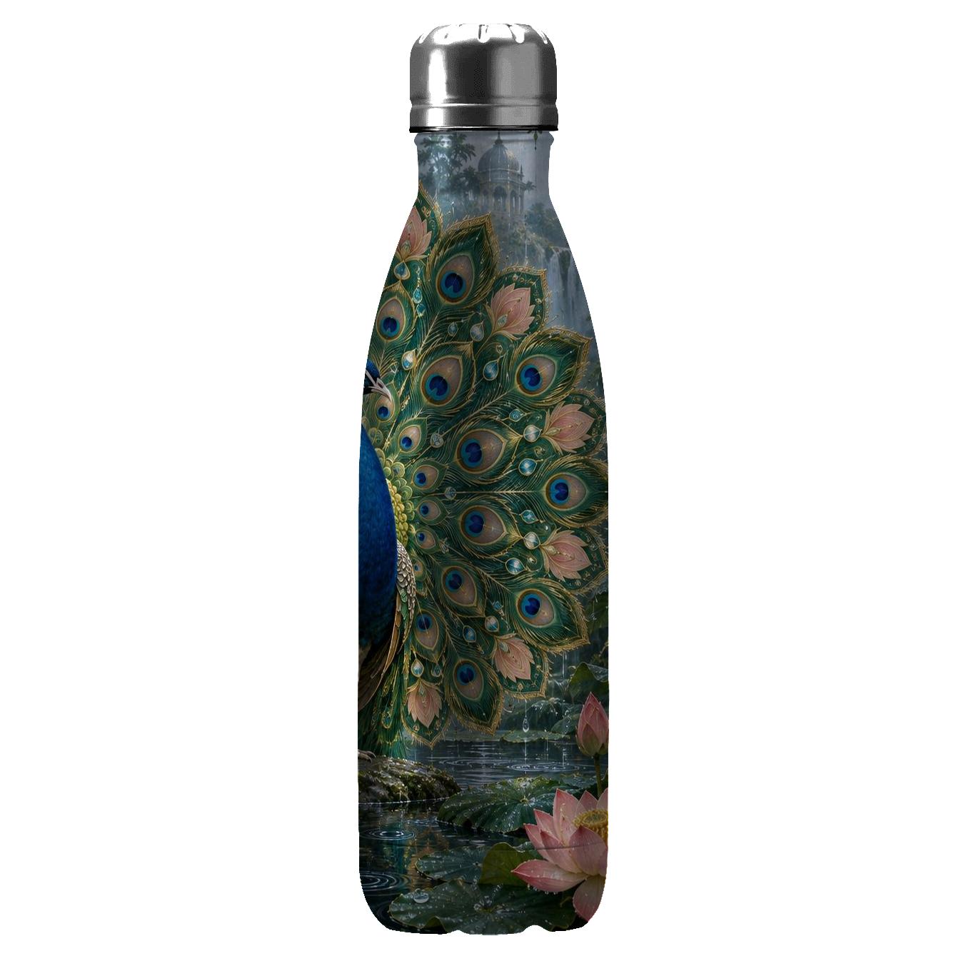 Monsoon Peacock Lotus Mandala personalized water bottles [AI-624c6645-ea67d9269bfe]