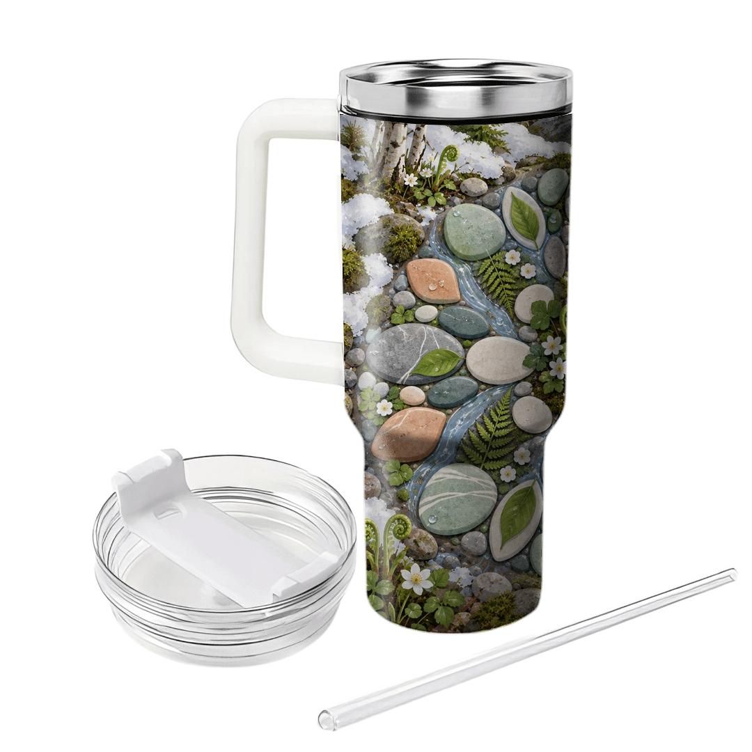 Spring Thaw Pebble Mandala tumbler cups [AI-16b333e1-44d1457c05c4]