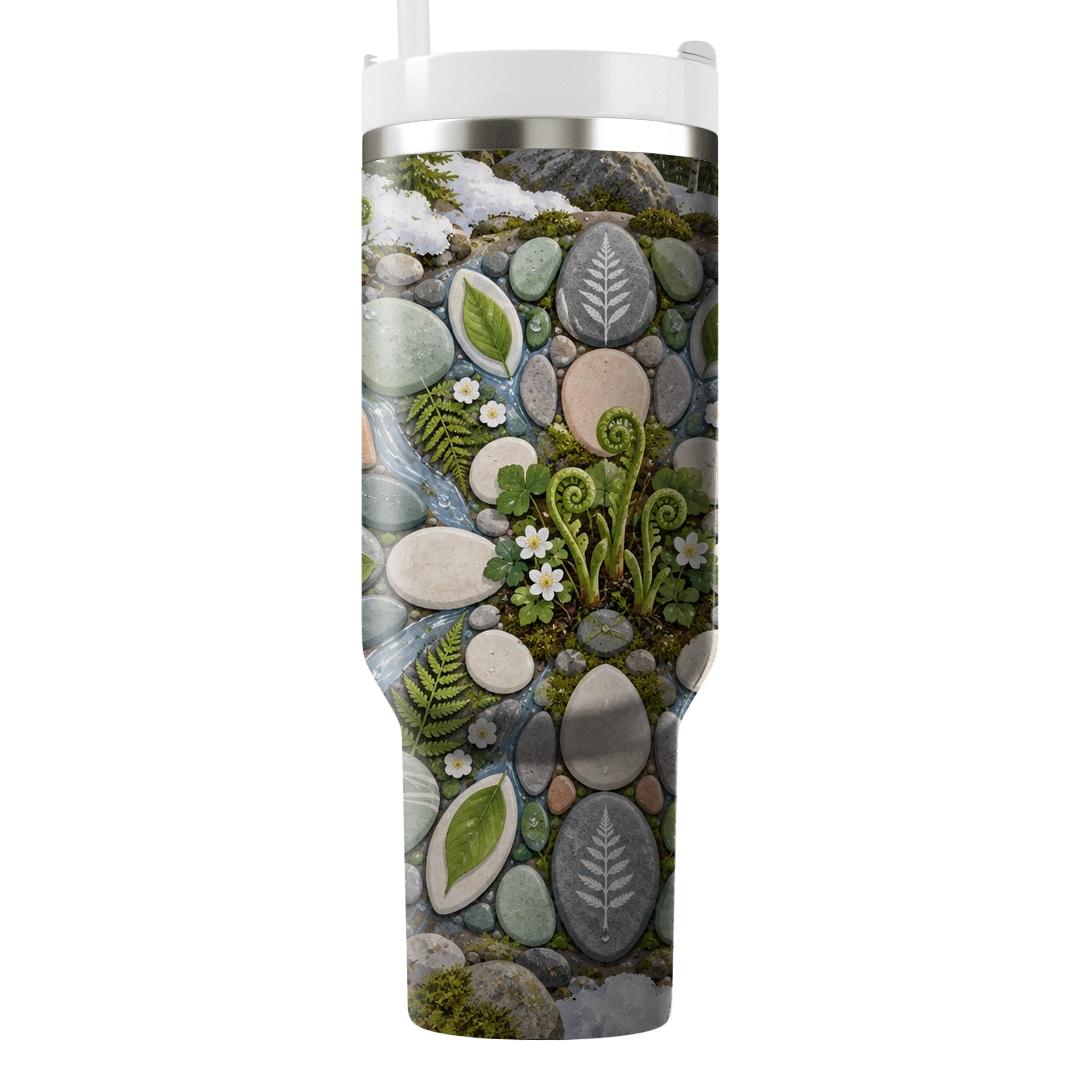 Spring Thaw Pebble Mandala tumbler cups [AI-16b333e1-9664e8cc3874]